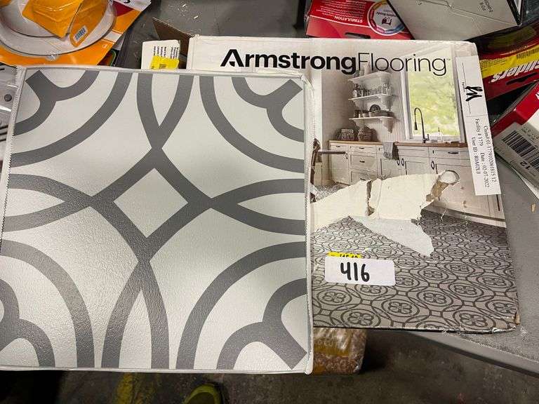 Armstrong 12x12 Gray Circles Vinyl Peel and Stick Tile Dallas Online