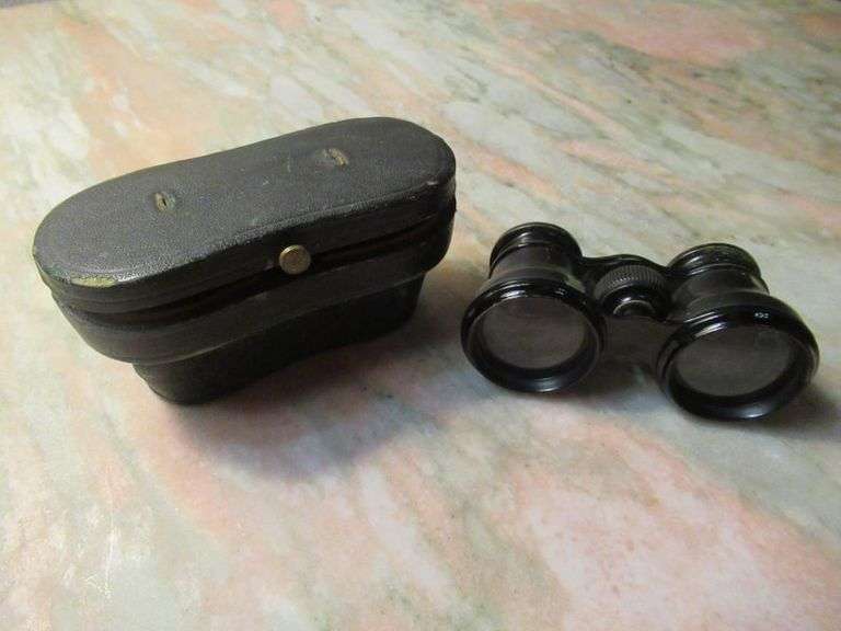 ANTIQUE OPERA GLASSES/BINOCULARS IN LEATHER CASE Dallas Online