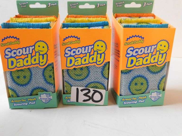 Scrub Daddy Sponge Daddy Cellulose Sponges With Scouring Pad – 3-Pack, Non-Scratch