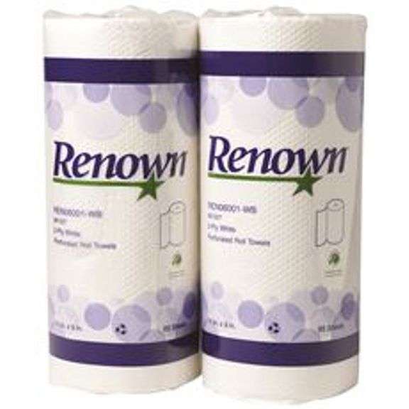 Renown Kitchen Paper Roll Towels White 2ply 11 In. X 9 In. 30 Rolls