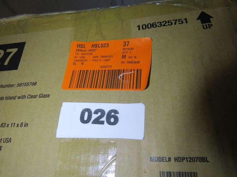 HAMPTON BAY ORON 3LIGHT BLACK LINEAR ISLAND PENDANT HANGING LIGHT