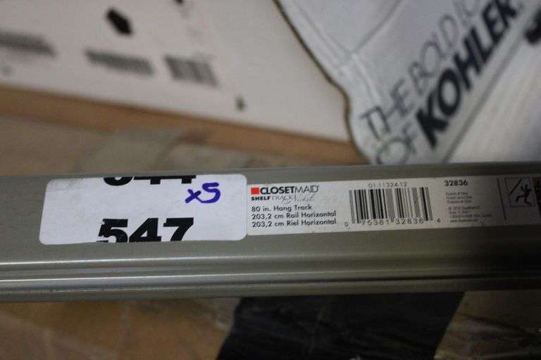 CLOSETMAID SHELFTRACK 80" NICKEL HANG TRACK 30.50 EA Dallas Online