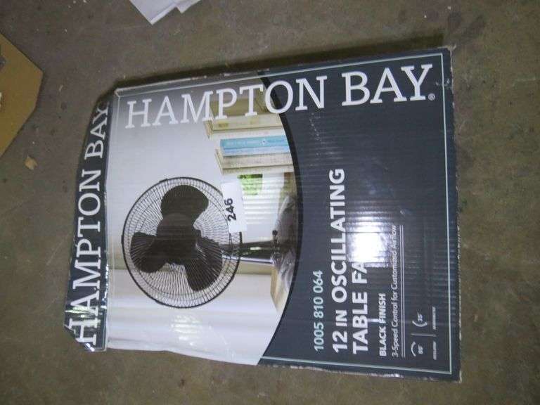HAMPTON BAY 12IN OSCILLATING TABLE FAN Dallas Online Auction Company