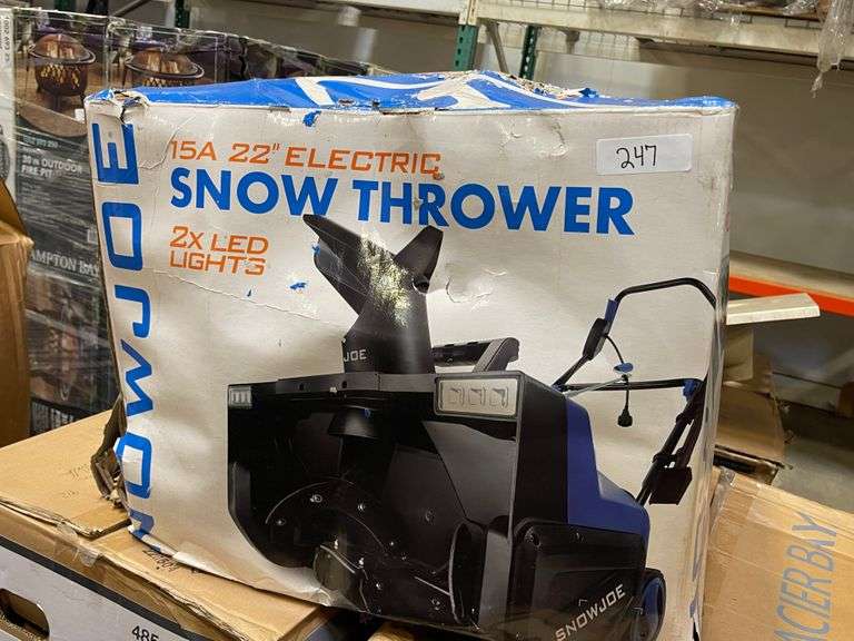 Snow Joe 22 in. 15 Amp Electric Snow Blower with Dual LED Lights Dallas Online Auction Company
