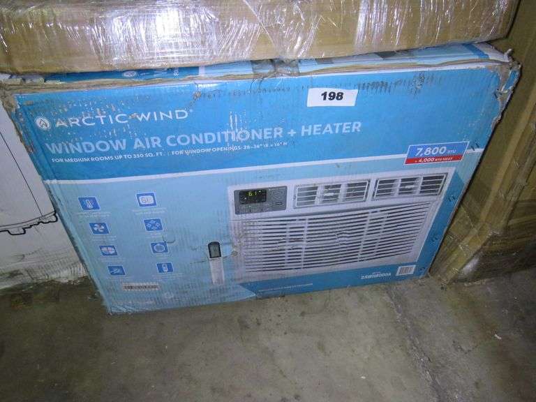 ARCTIC WIND WINDOW AIR CONDITIONER + HEATER 7,800 BTU FOR MEDIUM ROOMS