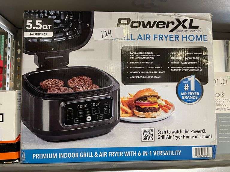 PowerXL Grill Air Fryer Home Black 5.5 Quart Dallas Online Auction