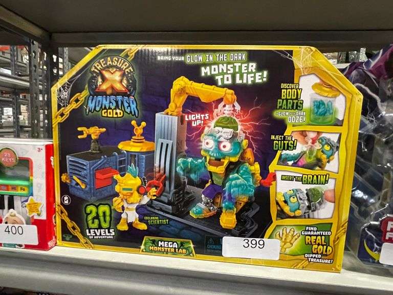 Treasure X Monster Gold Glow in the Dark Mega Monster Lab Dallas Online Auction Company