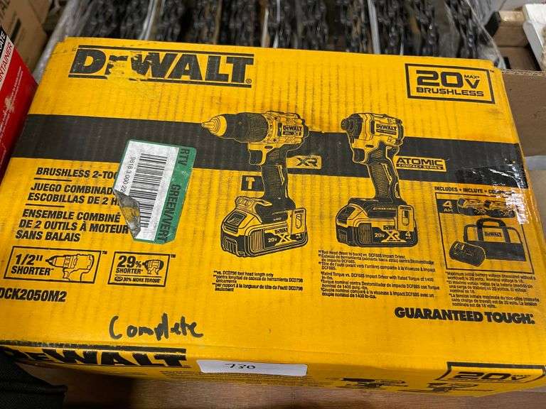 DEWALT 20Volt MAX XR Hammer Drill and ATOMIC Impact Driver Combo Kit