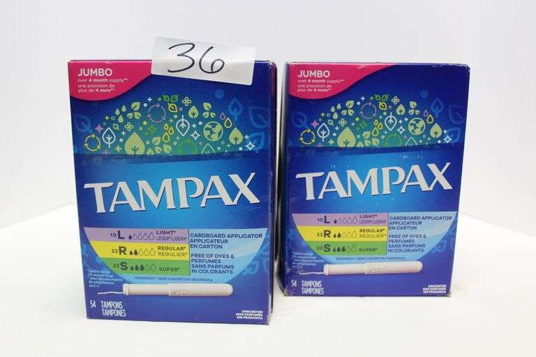 TAMPAX JUMBO UNSCENTED TAMPONS MULTIPACK WITH 54 IN PACK Dallas