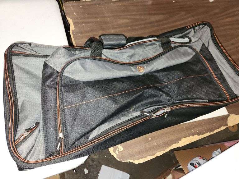 Protege 30in Rolling Duffel Black And Grey With Telescopic Handle