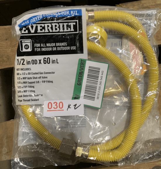 Everbilt 5 ft. Gas Dryer Connector Kit Dallas Online Auction Company