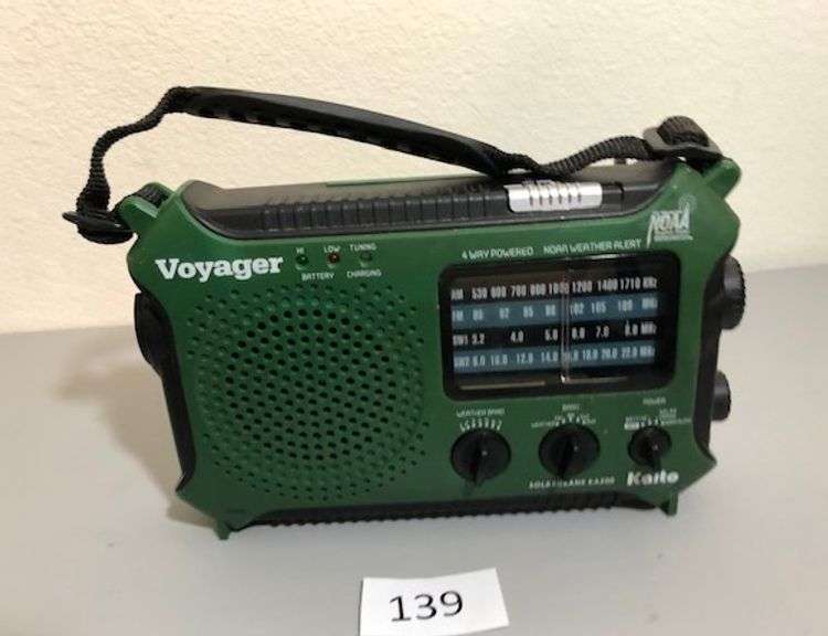 Voyager 4Way Powered Weather Alert Radio Dallas Online Auction Company