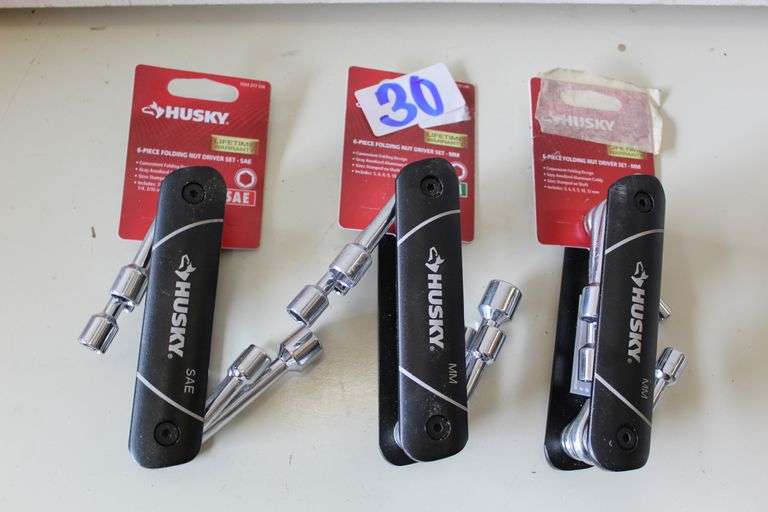 HUSKY 1003239541 6PCS FOLDING NUT DRIVER SET METRIC 5MM12MM Dallas