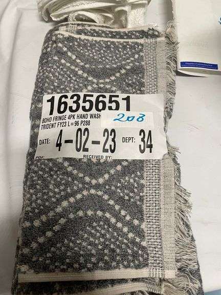 TRIDENT BOHO LUXURY HAND WASH TOWELS - Dallas Online Auction Company
