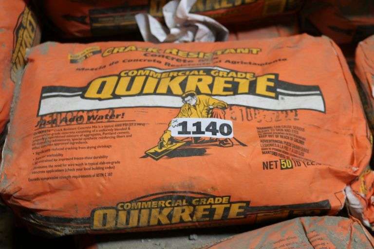 COMMERCIAL GRADE QUIKRETE 50 LB BAG Dallas Online Auction Company