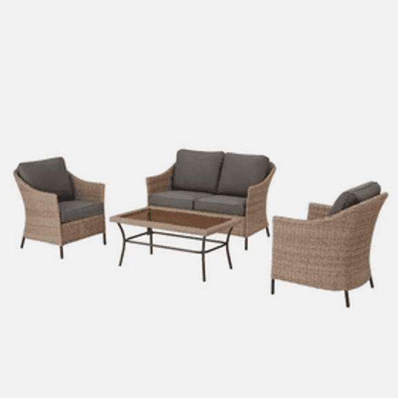 4Piece StyleWell Kendall Cove Steel Patio Outdoor Seating Set RETAIL 337.00 Dallas Online