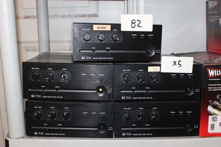 LOT OF TOA BRAND MIXER AMPLIFIER MODEL NUMBER BG235 Dallas Online