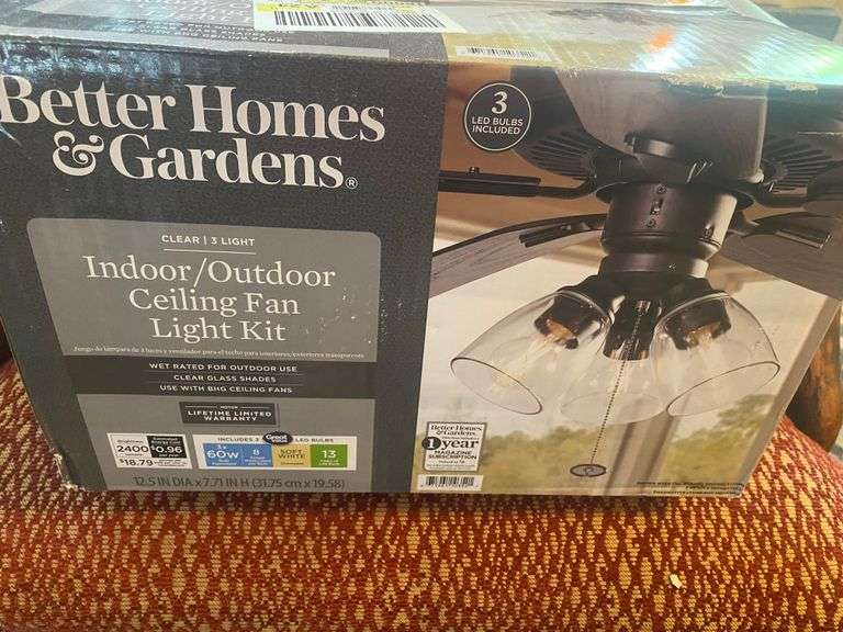 New Ceiling Fan Light Kit Hoosier Auction Group