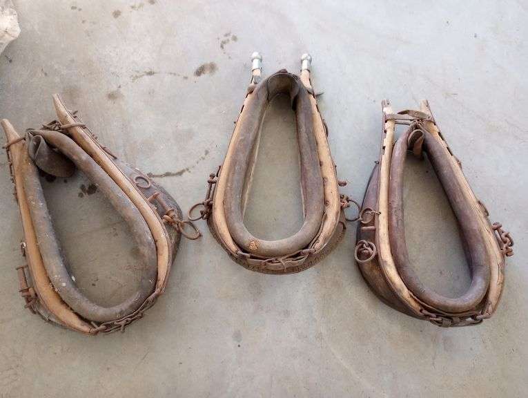 3 horse collars with hames Integrity Auctioneers