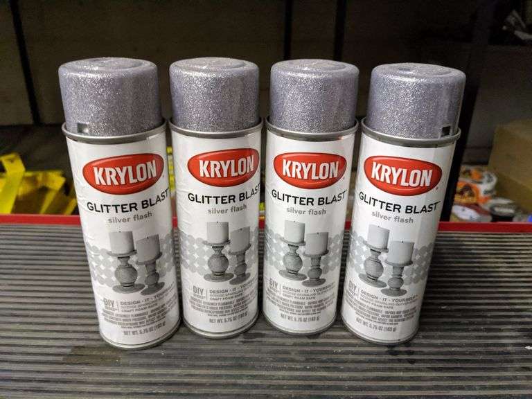 (4) 5.75OZ. CANS KRYLON GLITTER BLAST SPRAY (SILVER FLASH) Isabell