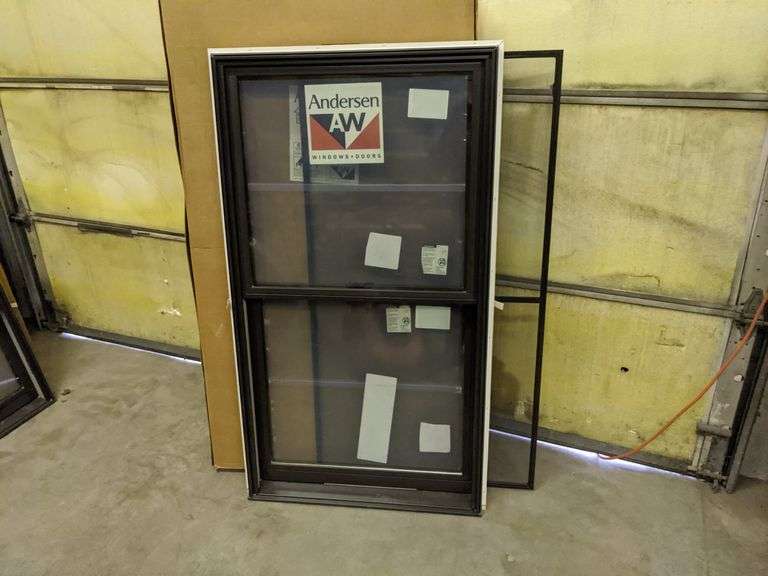 (NEW) ANDERSEN DOUBLE HUNG VINYL WINDOW WITH SCREEN (2FT. 8IN. X 4FT