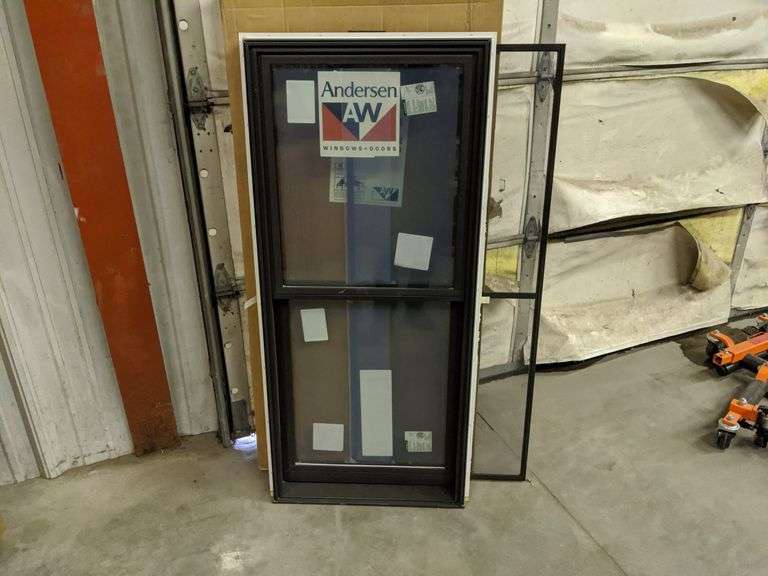 (NEW) ANDERSEN DOUBLE HUNG VINYL WINDOW WITH SCREEN (2FT. 2IN. X 4FT