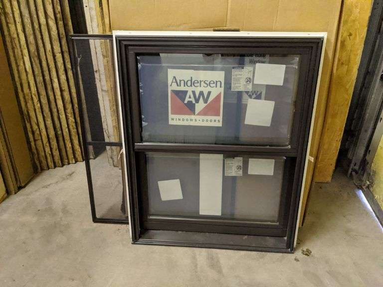(NEW) ANDERSEN DOUBLE HUNG VINYL WINDOW WITH SCREEN (2FT. 61/4IN. X