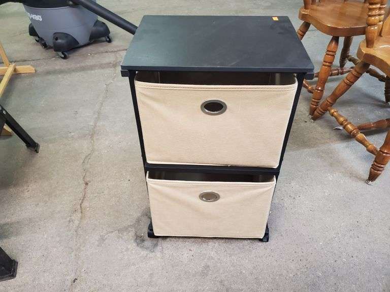 26 IN. TALL 2 DRAWER ORGANIZER ON WHEELS Isabell Auction