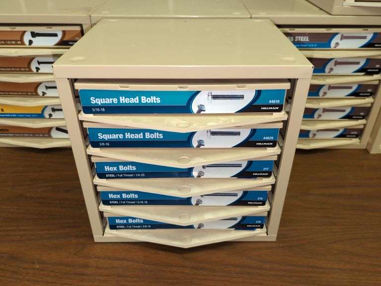5DRAWER HARDWARE BIN WITH CONTENTS Isabell Auction