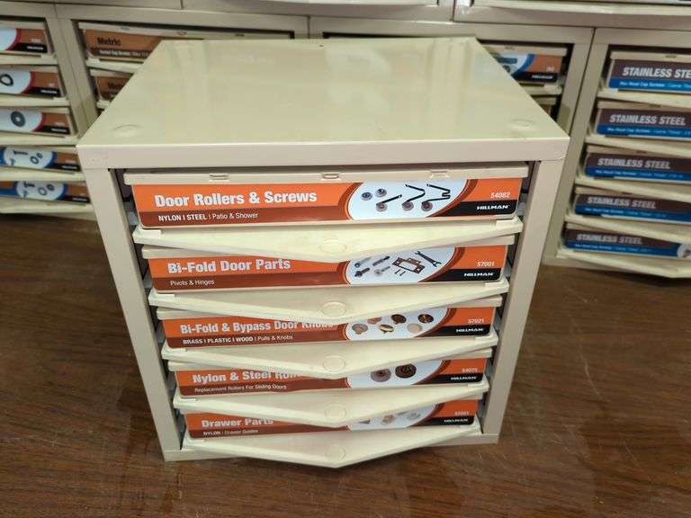 5DRAWER HARDWARE BIN WITH CONTENTS Isabell Auction