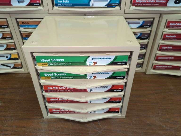 5DRAWER HARDWARE BIN WITH CONTENTS Isabell Auction