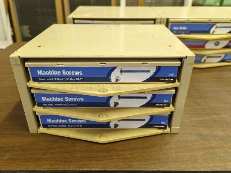 3DRAWER HARDWARE BIN WITH CONTENTS Isabell Auction