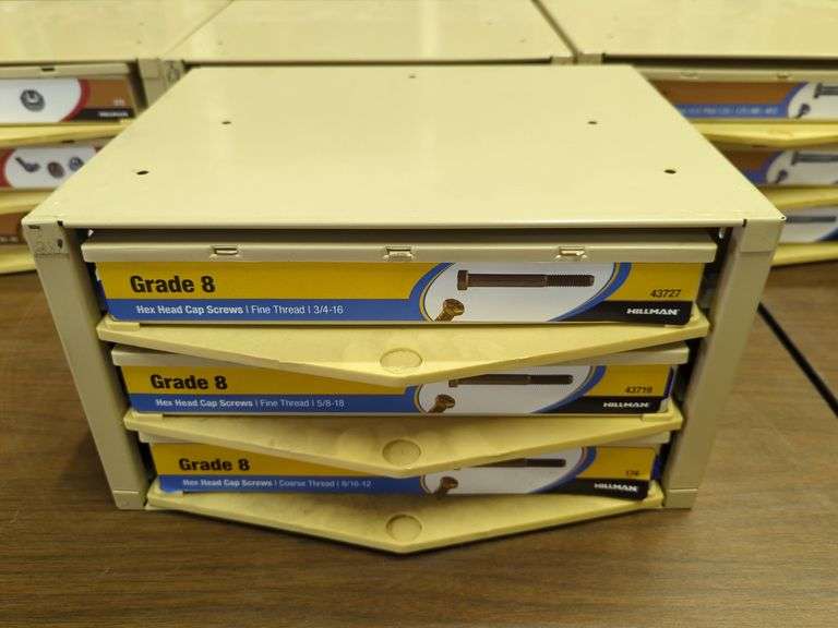 3DRAWER HARDWARE BIN WITH CONTENTS Isabell Auction