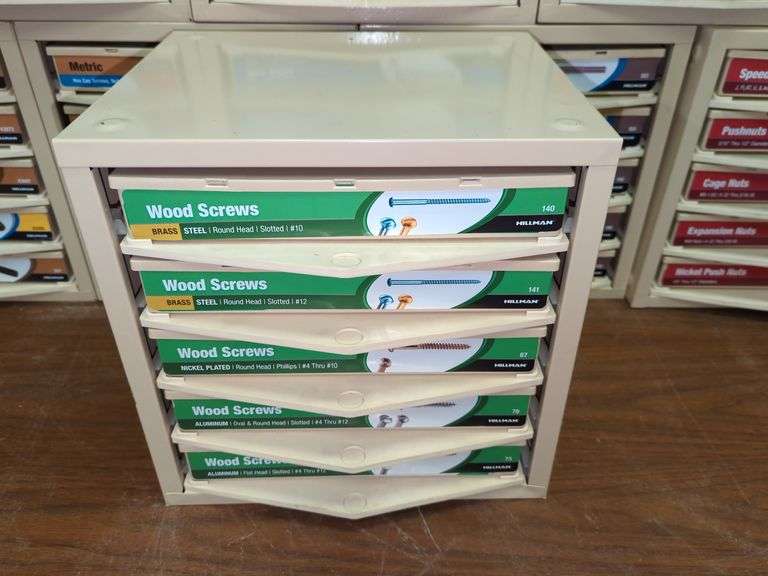 5DRAWER HARDWARE BIN WITH CONTENTS Isabell Auction