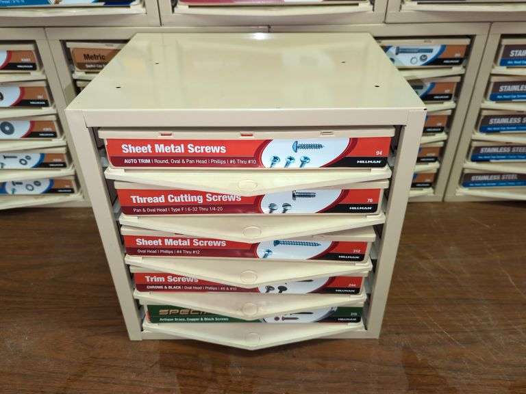 5DRAWER HARDWARE BIN WITH CONTENTS Isabell Auction