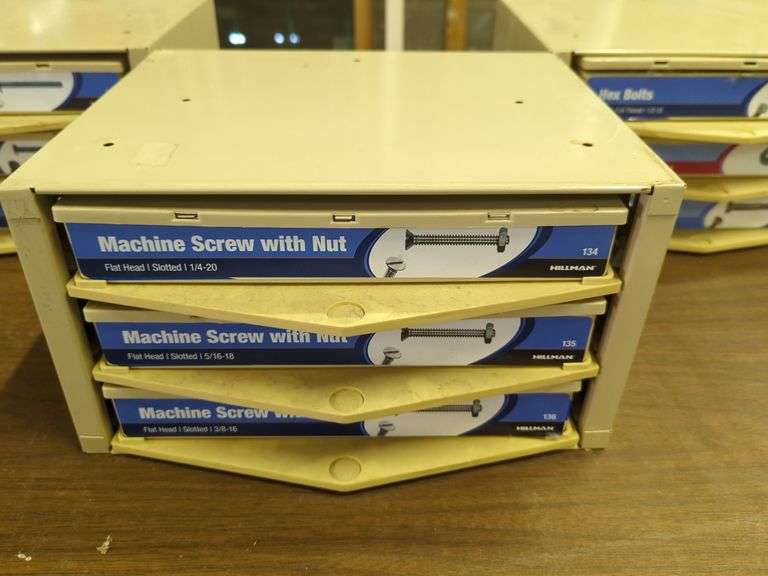 3DRAWER HARDWARE BIN WITH CONTENTS Isabell Auction