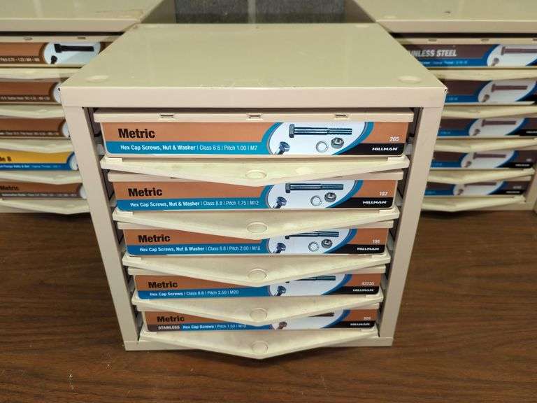 5DRAWER HARDWARE BIN WITH CONTENTS Isabell Auction