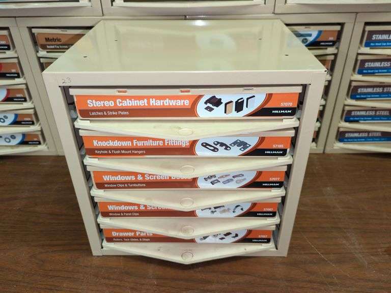 5DRAWER HARDWARE BIN WITH CONTENTS Isabell Auction