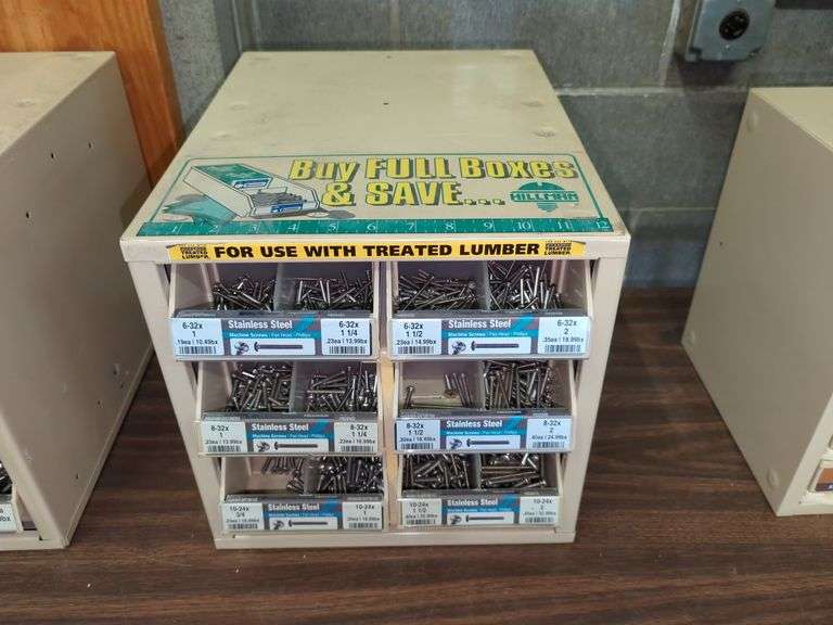 6DRAWER HARDWARE BIN WITH CONTENTS Isabell Auction