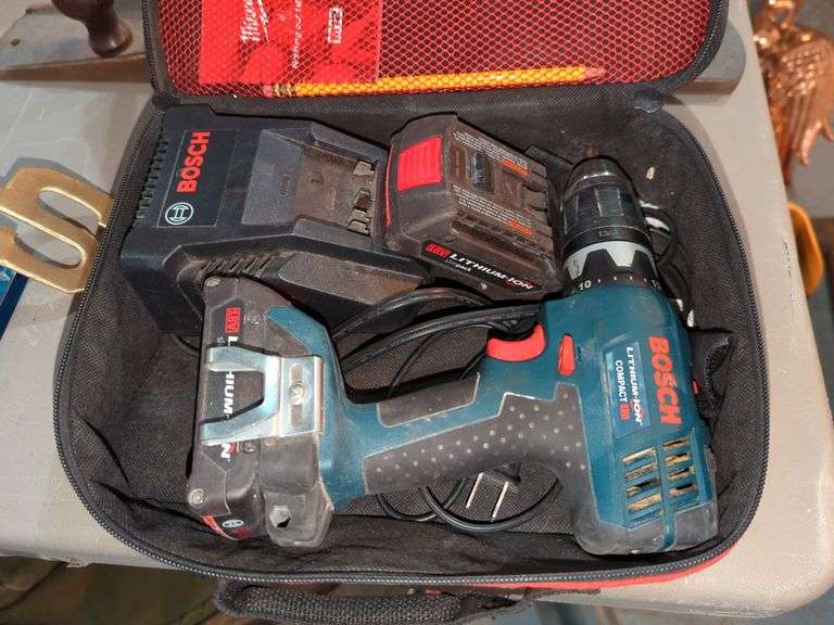 BOSCH 18V LITHIUM DRILL, (2) BATTERIES, & CHARGER Isabell Auction
