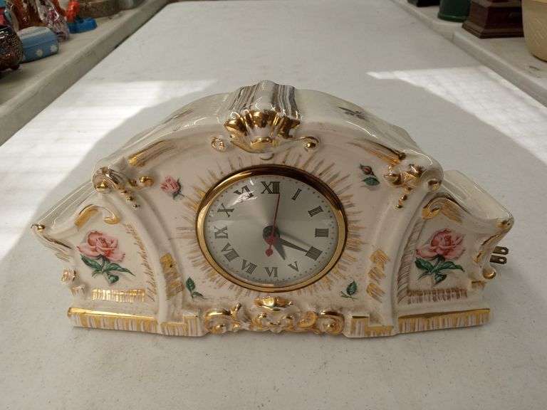 VINTAGE SESSIONS ELECTRIC MANTLE PLANTER CLOCK Isabell Auction