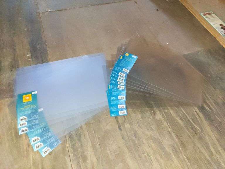 (16) 12IN. X 18IN. SHEETS QUILTER'S PLASTIC TEMPLATES Isabell Auction