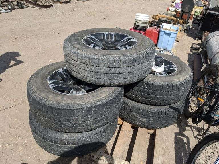 SET OF (5) GOODYEAR WRANGLER SR-A P255/75R17 TIRES & WHEELS - Isabell ...