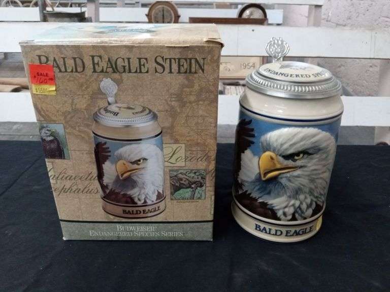 BUDWEISER ENDANGERED SPECIES BALD EAGLE STEIN - Isabell Auction