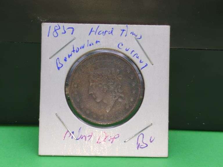 1837 BENTONIAN CURRENCY MINT DROP COIN Isabell Auction