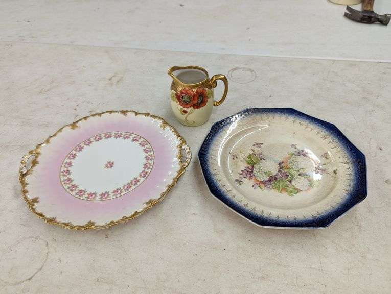 3PIECES VINTAGE LIMOGES CHINA Isabell Auction