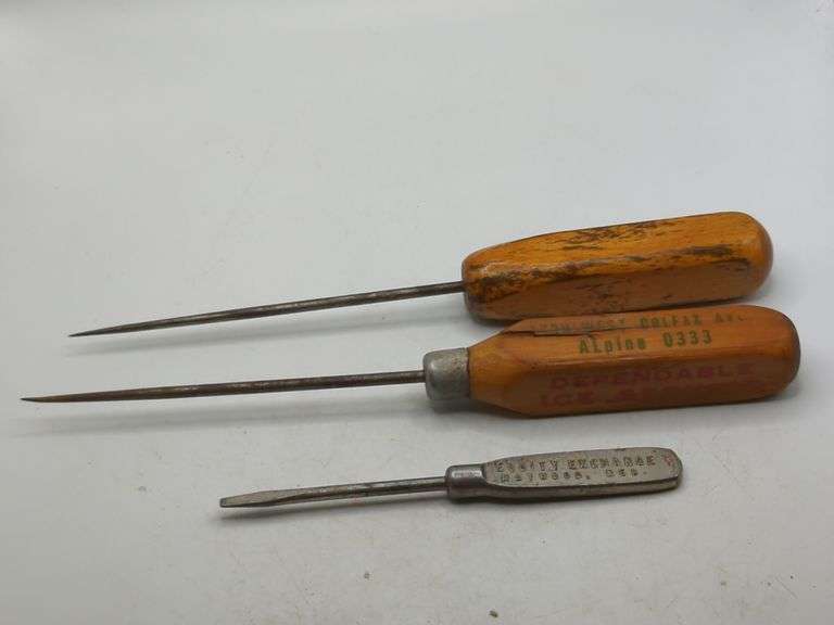 VINTAGE ADV. SCREWDRIVER (EQUITY EXCHANGE (MAYWOOD, NE)), ADV. ICE PICK