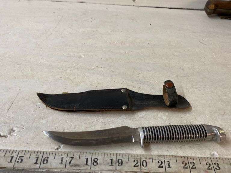 BUFFALO SKINNER KNIFE WITH SHEATH Isabell Auction
