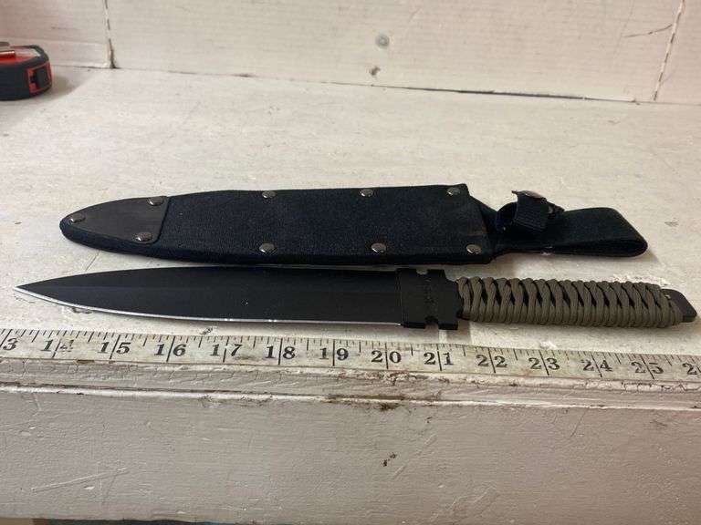 SINGLE BLADE KNIFE WITH SHEATH 8 INCH BLADE Isabell Auction