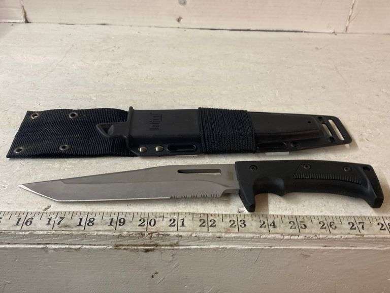 SINGLE BLADE KNIFE WITH SHEATH 8 INCH BLADE Isabell Auction